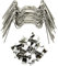 120 Pieces Greenhouse Glass Pane Fixing Clips Stainless Steel, 60x Greenhouse Glazing W Wire Clips and 60x Greenhouse Glazing Z Overlap Clips, Greenhouse Repair Replacement Accessories