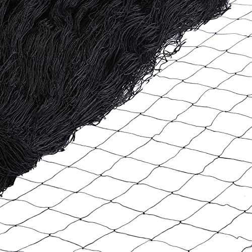 Windyun 1 PC 50' x 100' Bird Netting Bird Net Chicken Coop 2.4 Mesh Heavy Duty Deer Fence Aviary Net Reusable Fruit Tree Poultry Barrier for Garden Protection Vineyard Against Hawk Squirrel, Black