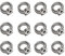 HOUSON 12 Pieces M5 Ring Nut，304 Stainless Steel Eye Nut Ring Round Eye Bolt Ring Bolt Rustproof for Roll of Fastening and Hanging(M5 Ring Nut)