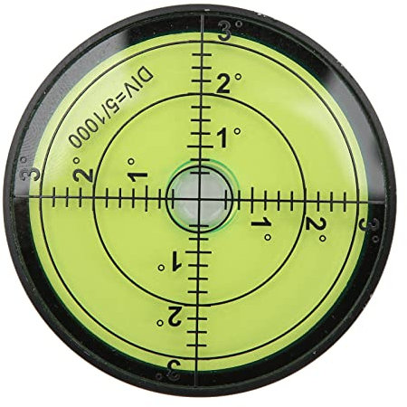 Nivel De Burbuja De Alta Precisión De 60x12mm, Nivel De Burbuja Circular De Metal Resistente A Los Golpes Duradero Para Una Medida Precisa