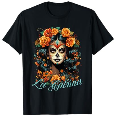 La Catrina Cooles Dia De Los Muertos Design La Catrina T-Shirt