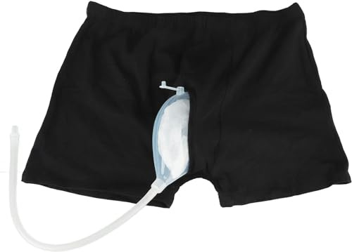 Catetere Esterno Da Uomo Con Sacchetto Di Raccolta Per L’urina, Pantaloni Per Incontinenza Supporto Per Pipì Per Gamba Resistente Alle Perdite In Silicone Sistema Orinatoio ( Size : Large (86-100cm) )