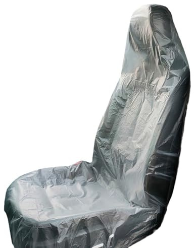 XEYYHAS 100 coprisedili usa e getta per auto, in plastica, antipolvere, universali, 140 x 80 cm, in plastica trasparente