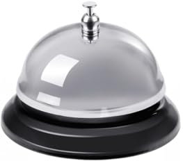 Campanello reception Hotel Campanello da tavolo Campanello di servizio Campanello classico in acciaio per chiamate di servizio-argento, campanello servizio cucina