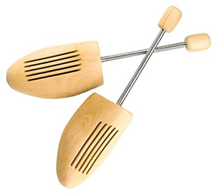 CHOLLAVO Schuhspanner aus Holz, verstellbare Federform, Schuhspanner mit Schuhhalter, Shaper-Unterstützung, Schuhspanner aus Birkenholz mit Metallspiralfeder (Holz 11,5 cm)