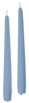 Cereria di Giorgio Risthò Candele Coniche per Candeliere, Cera, Dusty Blue, 2.2 x 25 cm