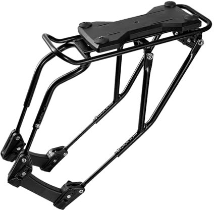 Mimoke Fahrrad Gepäckträger mit Schnellspanner Gepäckträgerplatte Gepäckträger geeignet für die meisten Fahrräder, verstellbar, schnelle Montage, Fahrradkorbträger