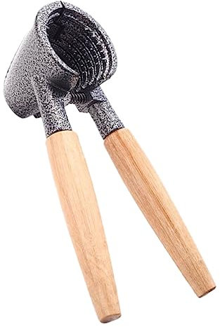 LABRIMP 1stück Multifunktionaler Walnussöffner Aluminiumlegierung Mit Ergonomischem Holzgriff Praktischer Für Zuhause Für Walnüsse Und Andere Nüsse