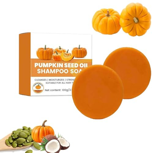 Shampoo solido e balsamo alla zucca Shampoo solido nutriente per capelli Shampoo all'olio di semi di zucca Shampoo all'olio di semi di zucca che riduce l'effetto crespo per capelli nutriente e rinforz