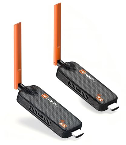 2025 Wireless HDMI Transmitter and Receiver 4K Decoding, Up to 6RX, APP Viewing, 5G/1080P Plug＆Play HDMI Extender Streaming Video for Laptop, PC, TV Box, C-CTV to TV, Projector, Monitor - 50M/165FT