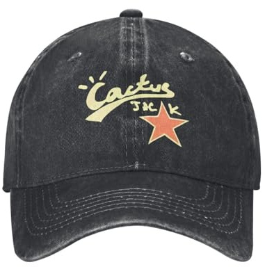 UAISBUUW Vintage Kaktus Der von Jack Baseballkappe Unisex-Stil Distressed Kopfbedeckung Rapper Travis Logo Sommer Unstrukturiert Weiche Mützen Hut Baumwolle, für alle Jahreszeiten