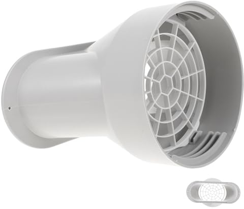 LIFKOME Adaptateur Plat Climatiseur Mobile, Connecteur D’échappement en Plastique avec Filet, Raccord à Embout Plat pour Tuyau, Installation Facile