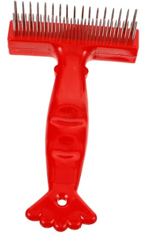 HEMOTON Peine para Mascotas de Acero Inoxidable Cepillo Deslanador para Perros y Gatos Herramienta de Cuidado Canino para Quitar el Pelo Suelto el Baño