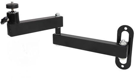 XUMIUZIY Support Mural Projecteur Pliable, Hauteur de 20 à 35 Cm et Angle Réglable avec Une Taille de Vis de 1/4 , Support de Suspension en Métal Universel pour la Sauvegarde de l'espace