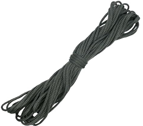 Durable Nylon Anorak Cord – 3mm Braided Drawstring Laces Hoodie String Jogger String Clothing Cord Lace Tying Lanyard Rope for Craft Projects – Grey 10 metres