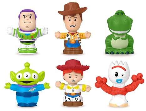 Fisher-Price Juguetes para niños pequeños, Conjunto de Figuras de Toy Story de Disney Pixar, 6 Personajes para Preescolar, Juegos de imitación y niños a Partir de 18 Meses, JLM24