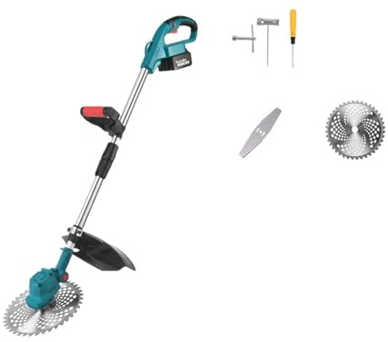 Cortadora De CéSped EléCtrica Cortadora De Césped Eléctrica Sin Escobillas De 9 Pulgadas Y 2800 W, Cortadora De Césped Ajustable Y Plegable, Herramientas De Jardín For Batería De 18 V FáCil De Usar(Wi