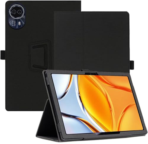 Seltrue Tablet Hülle für TECLAS T70 Tablet 14 Zoll, Klappständer Schutzhülle mit Stifthalter und Handschlaufe, Schlanke und leichte Flip Case Cover Klappbar, Rückseite Abdeckung Klappständer, Schwarz