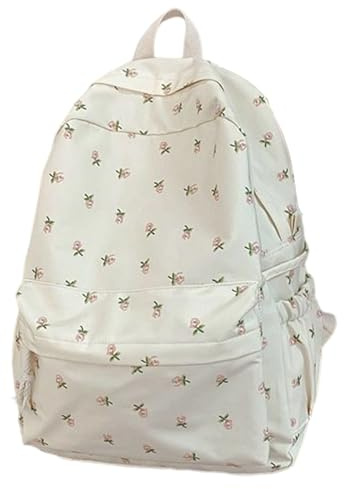 Rucksack mit Blumenmuster für die Schule, großes Fassungsvermögen