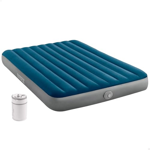 Intex Queen Dura-Beam Prestige Downy Luftbett mit Pumpe 64189NP (Aufgeblasen 203 x 152 x 25cm)