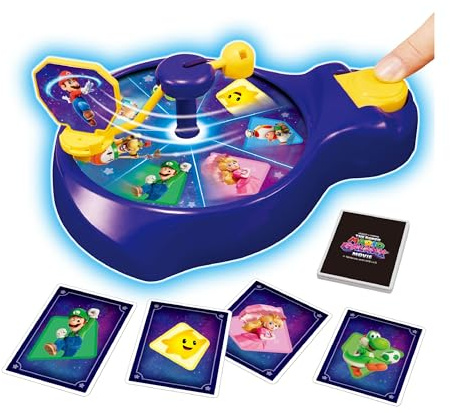 EPOCH Games - 7639 THE SUPER MARIO GALAXY MOVIE Spin 'n Match Game - Party Game