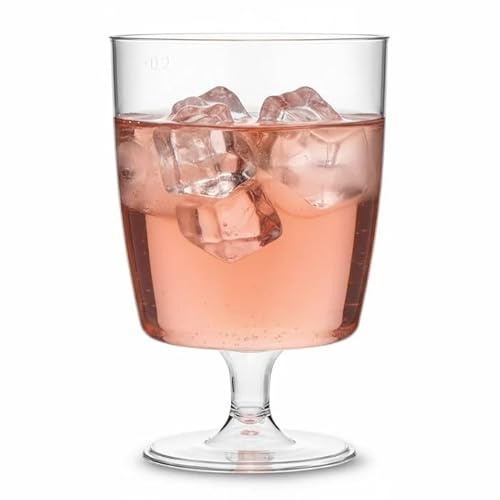 Regalzone One piece Plastic Wine Glasses (200ml) - Pack of 250