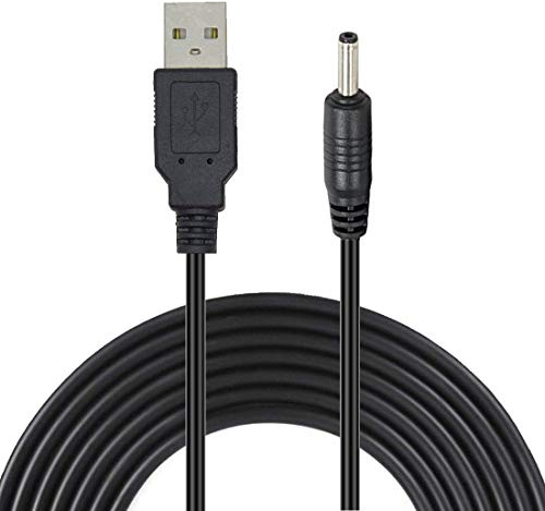 Liwinting 1.5m USB vers DC 5 Volt 3.5mm x 1.35mm Barrel Jack Power Câble - Noir