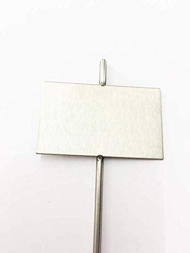 Stabile Pflanzenschilder Pflanzstecker aus hochwertigem Edelstahl Schildmaß 7,0x4,3cm Stablänge 25cm (Edelstahl, 25 Stück)