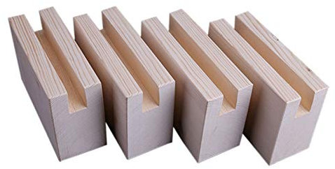 Möbelerhöher Betterhöhung Tischerhöher Elefantenfuß Bed Riser aus Holz Konkave Möbelbeine Möbelfüße Elefantenfuß,Erhöhung um 5 cm, Tische Betten und andere Möbel, 4 Stück(10x1.8x5cm)
