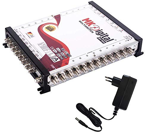 MK Digital MV Serie Multischalter, Multiswitch SAT Verteiler kaskadierbar (FullHD, HDTV, 4K, UHD, 8K) … (9/24 Multischalter)