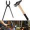Blacksmith Forging Tools Kit - Handmade Blacksmith Tongs (0004930-300) & Blacksmiths’ Hammer (0000811-1000) Assembled Bladesmith Tool Set for Blacksmith Forge Making Farrier, Knife and Tool