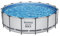 Bestway Steel Pro MAX Frame Pool Komplett-Set mit Filterpumpe Ø 457 x 122 cm, lichtgrau, rund