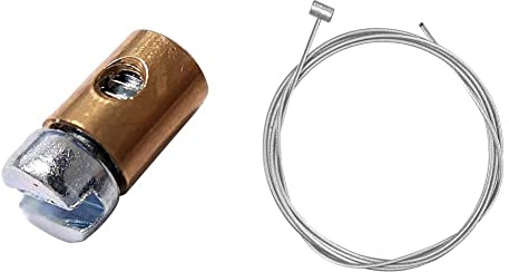 cyclingcolors Serre câble Universel à Visser butée Fixation câble vélo Cyclo Moto Scooter Tondeuse Tracteur (4x5.6mm) & Cable Acier 2M x 2.5MM Tete 8x12 MOTOCULTEUR Tracteur Tondeuse