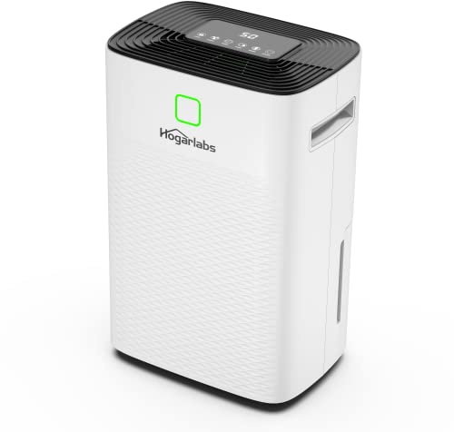 HOGARLABS 30 Pint Dehumidifiers for Home and Basements, with 3 Working Modes, Overflow Protection, and Auto Shut off Restart. Ultra Silent Dehumidifier with Drain Hose and Digital Control Panel.