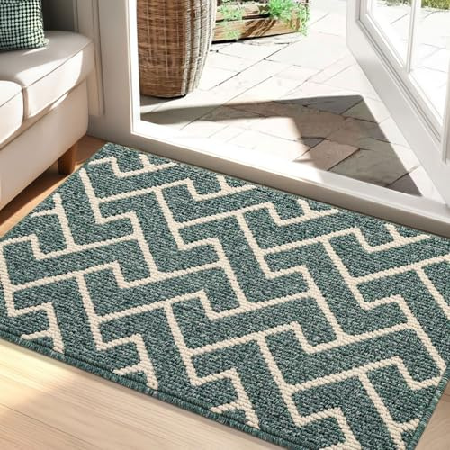 Biscpro Schmutzfangmatte 60x90 Fußmatte Innen, Wasserdicht Schmutzabsorption Matte rutschfest für Außen Eingang, Stufenmatten, Teppich, küchenteppich
