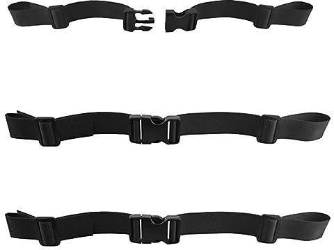 PSOWQ 2 Stück Verstellbarer Brustgurt Rucksack Schnellverschluss Rucksackgurt Rucksackriemen Schwarz Gurtband zum Jogging Wandern Allzweck Gurt für Reise Kletter Schultasche Schulranzen