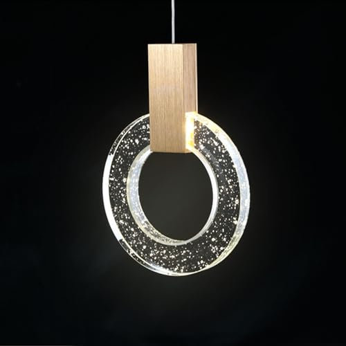 Oro Moderno LED Techo Colgante Luces,Araña de Cristal Colgante Pantallas de Lámparas de Techo de Iluminación para el Dormitorio Sala de Estar Pasillo Junto a la Cama Escalera Cocina Pasillo,Un Anillo