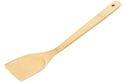 ABOOFAN Spatule Cuisine en Bois Portable Trou Manche, Ustensile Multifonction Longue de 35cm pour Cuisiner et Servir Plusieurs styles | Poignée Percée, Maniement Simple et Format Portable, pour Mélanger et Servir Cuisine Style Aléatoire