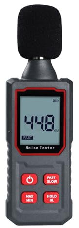 Decibel Meter Sound Level Reader 30-130dB Handheld Sound Level Meter with Capacitive Microphone Sensor HD Backlight Display Noise Meter Decibel Monitoring Tester