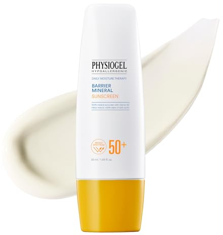 Physiogel Lightweight Moisture Korean Sunscreen, Broad Spectrum SPF 50+, Water Resistant & Safe for Sensitve Skin, Reef Friendly, Paraben-Free, Dermatologically Tested, Korean Skin Care.