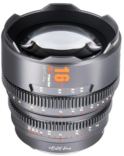 7atisans 16 mm T2.1 Cine, obiettivo della serie Super 35 Hope Prime per fotocamere con FX-Mount (titanio).