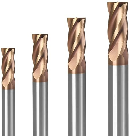 VHM HPC Fräser, Schaftfräser, Universalfräser Z=4 Ø 1-20 mm, TiSiN-Beschichtet für Werkstoffe bis ca. 52 HRC (9,0 x 22 x 75 - d2=10 mm)