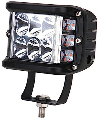 LIFKOME 2pcs Dual Car Floodlight Led Car Driving Lamp Roof Light Accessory Maintenance Auxiliary Light Red Blue Flashing