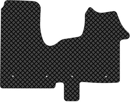 Compatible with/Replacement for Nissan Primastar Rubber Floor Mats 3MM, (2022 Onwards) Black