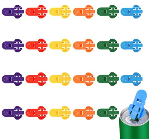 Apriscatole a mano, 24 pezzi, strumento di apertura colorato, apribottiglie da cucina, facile da usare, per mani deboli, casa, campeggio, attività all'aperto, viaggi, picnic