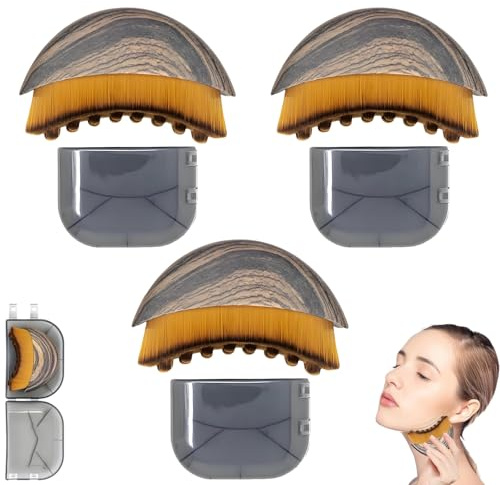 3 unidad de cepillo facial para contorno linfático, masajeador de drenaje linfático, modelador de mentón y mandíbula, cepillo facial para cepillado en seco que mejora la circulación, diseño ergonómico