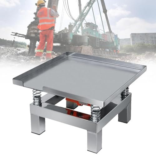 Vibrateur éLectrique pour BéTon Table vibrante pour à plaque plate vibrant 35 x 35/50 x 50 cm, petit agitateur, 3 000 à 3 600 tr/min, plate-forme d'essai en acier inoxydable pour l'industrie