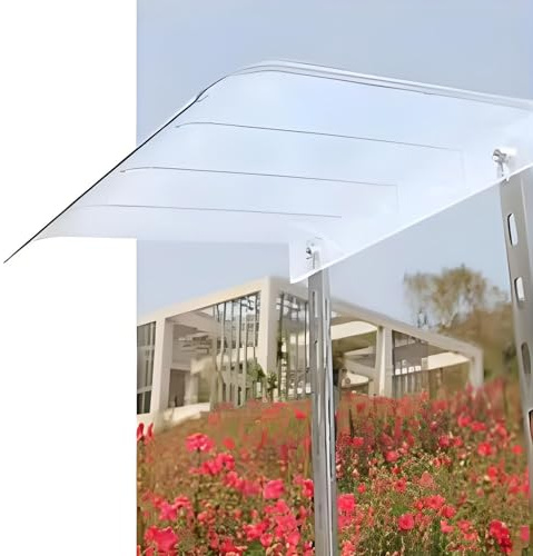 Toldo impermeable para patio al aire libre, toldo retráctil para porche, ventanas y puertas para entrada, transparente, 35 x 40 cm, cubierta de parasol para espacios exteriores