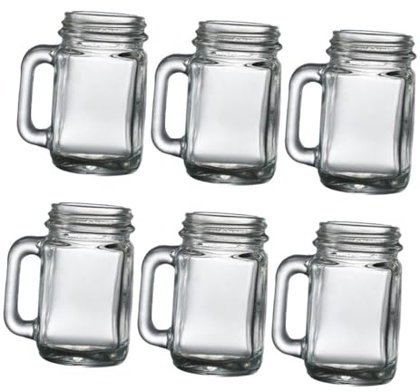 VERDANVERSE 6pezzi Mini Bicchieri Liquore in Vetro Elegante Resistente Per Cocktail Bar e Feste