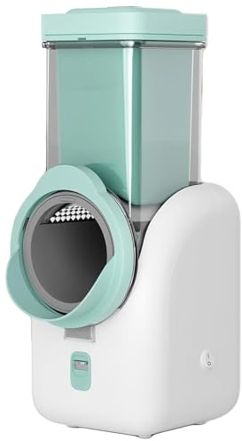 Picadora de Verduras Eléctrica 6 en 1, Rallador de Queso Totalmente Automático con 6 Cuchillas Intercambiables for Ensaladas y Preparación de Comidas(Green)